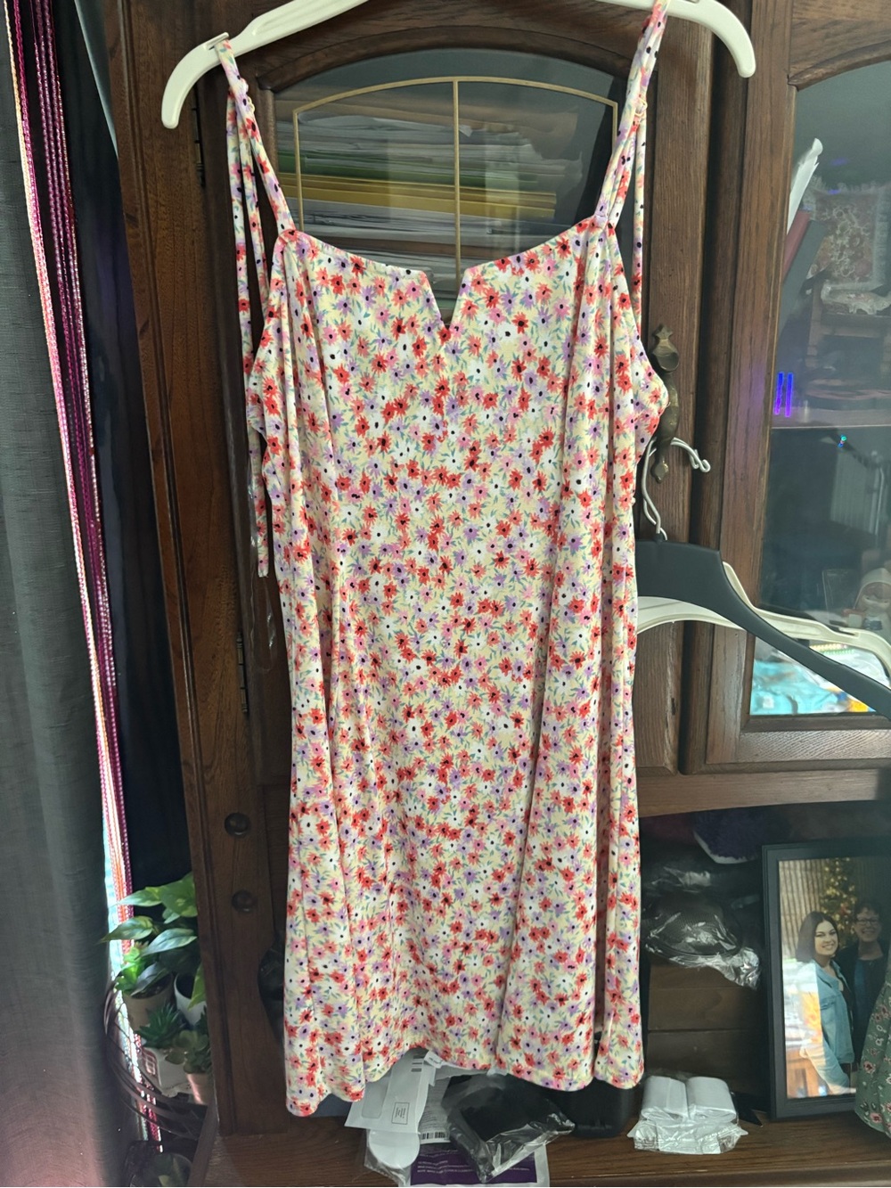 As U Wish Floral Multicolor V-Neck Top